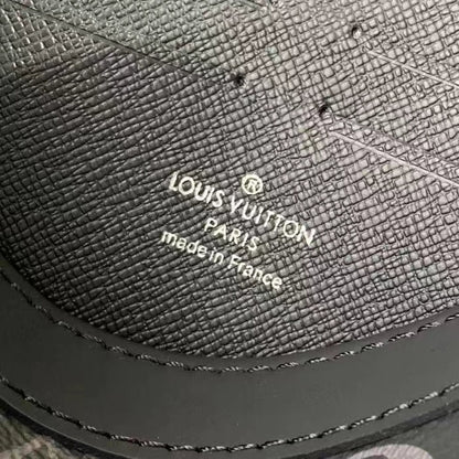 Louis Vuitton LV Unisex Pochette Voyage MM Black Grey Monogram Eclipse Canvas