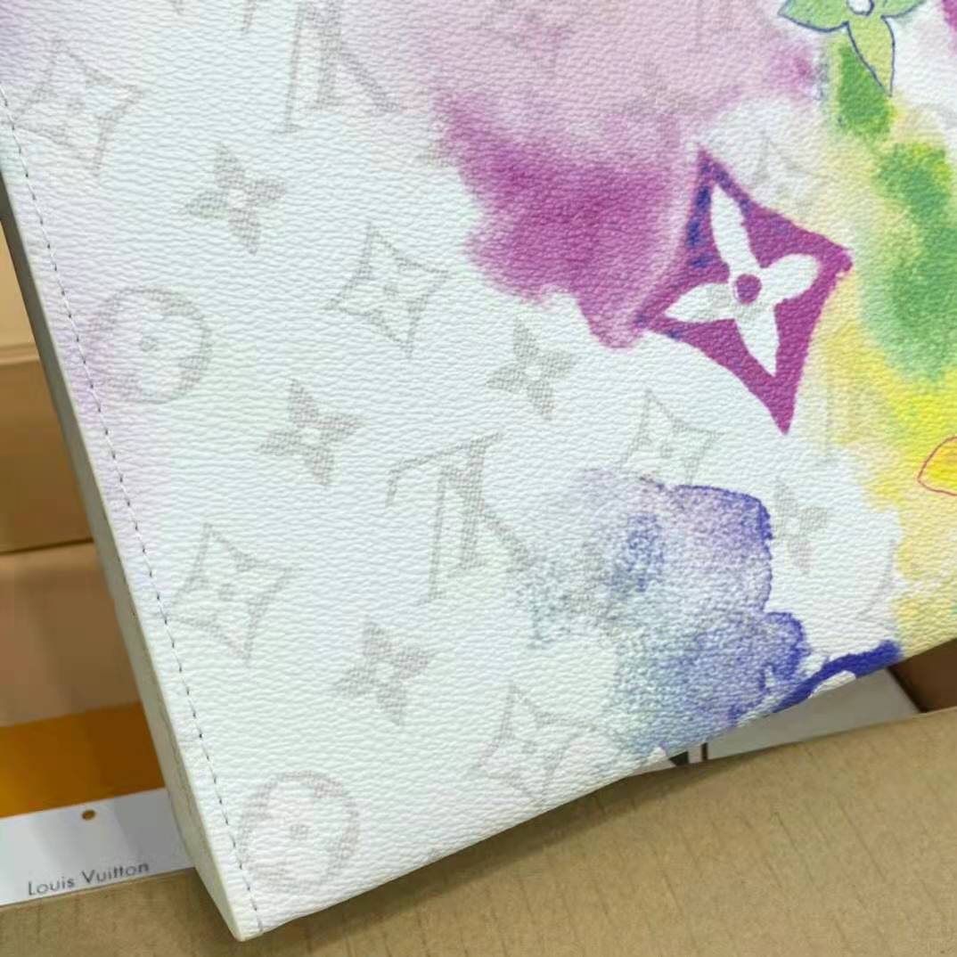 Louis Vuitton LV Unisex Pochette Voyage MM Monogram Watercolor Multico Coated Canvas