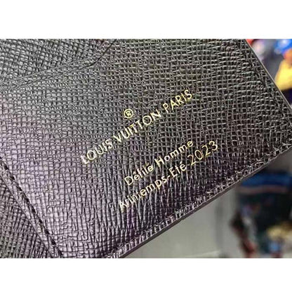 Louis Vuitton LV Unisex Pocket Organizer Brown Monogram Coated Canvas Cowhide Leather
