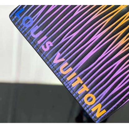 Louis Vuitton LV Unisex Pocket Organizer Gradiant Electric Sun Calf Leather Textile Lining