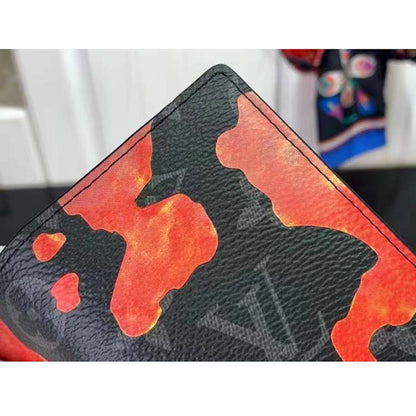 Louis Vuitton LV Unisex Pocket Organizer Red Sunset Monogram Eclipse Coated Canvas