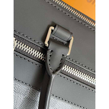 Louis Vuitton LV Unisex Porte-Documents Jour Damier Graphite Canvas Cowhide Leather