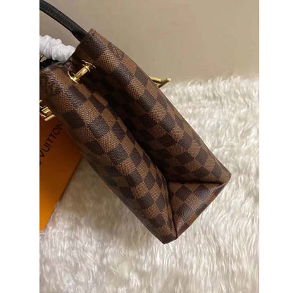 Louis Vuitton LV Unisex Riverside Tote Black Brown Damier Ebene Coated Canvas