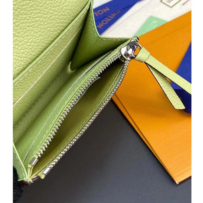 Louis Vuitton LV Unisex Rosalie Coin Purse Green Monogram Empreinte Embossed Supple Grained Cowhide Leather