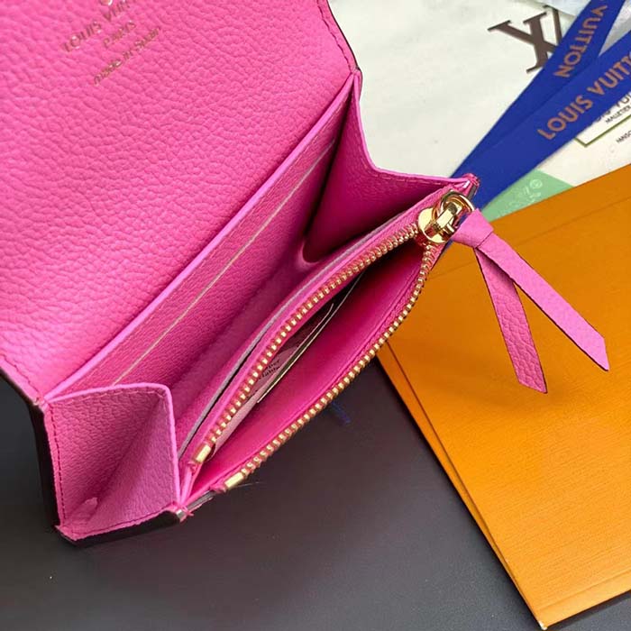 Louis Vuitton LV Unisex Rosalie Coin Purse Pink Monogram Empreinte Embossed Supple Grained Cowhide Leather
