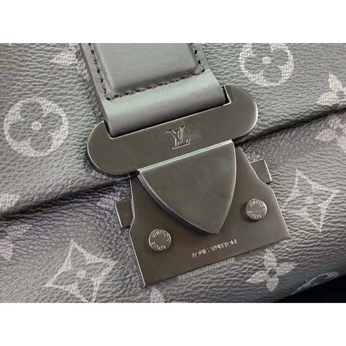 Louis Vuitton LV Unisex S-Cape Messenger Monogram Eclipse Coated Canvas Cowhide Leather