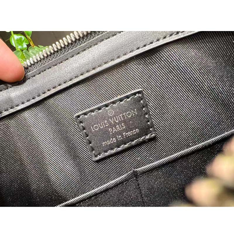 Louis Vuitton LV Unisex Sac Plat Cross Damier Graphite Coated Canvas