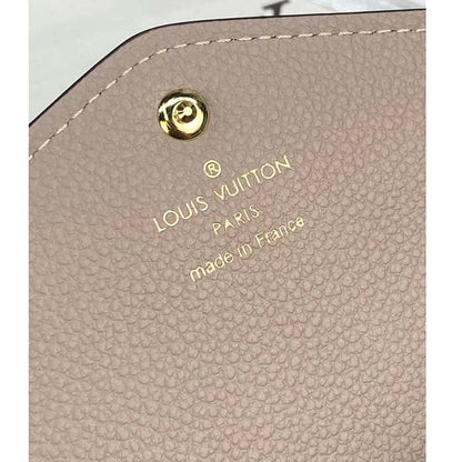 Louis Vuitton LV Unisex Sarah Wallet Cream Monogram Empreinte Embossed Supple Grained Cowhide Leather