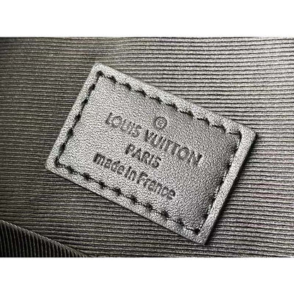 Louis Vuitton LV Unisex Saumur Messenger Monogram Eclipse Coated Canvas Black