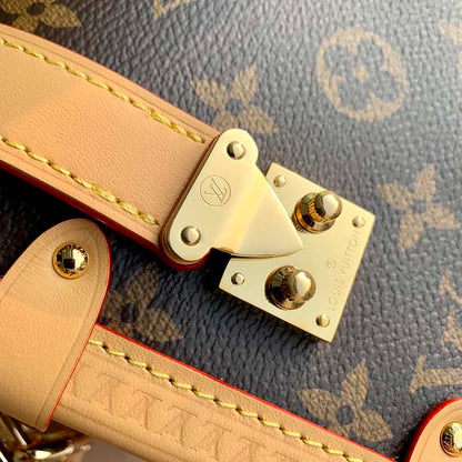 Louis Vuitton LV Unisex Side Trunk PM Handbag Monogram Coated Canvas