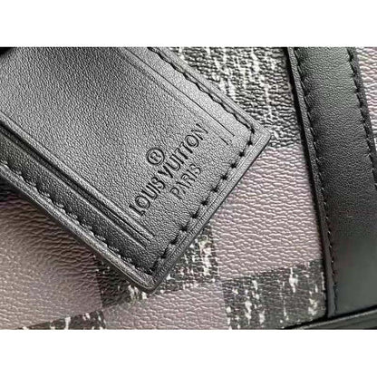 Louis Vuitton LV Unisex Sirius Briefcase Messenger Bag Graphite Cowhide Leather