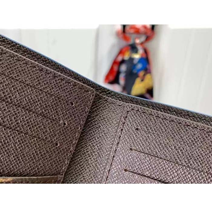 Louis Vuitton LV Unisex Slender Wallet Atlantic Blue Monogram Coated Canvas