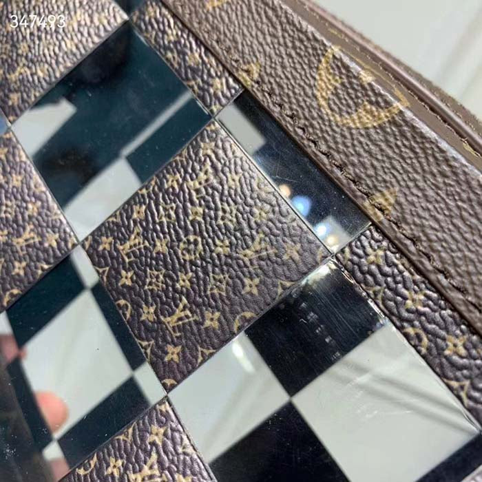 Louis Vuitton LV Unisex Slim Soft Trunk Brown Monogram Chess Coated Canvas PVC