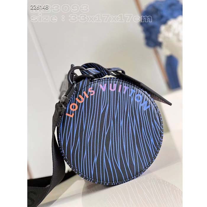 Louis Vuitton LV Unisex Soft Polochon MM Gradient Electric Sun Calf Leather Textile Lining