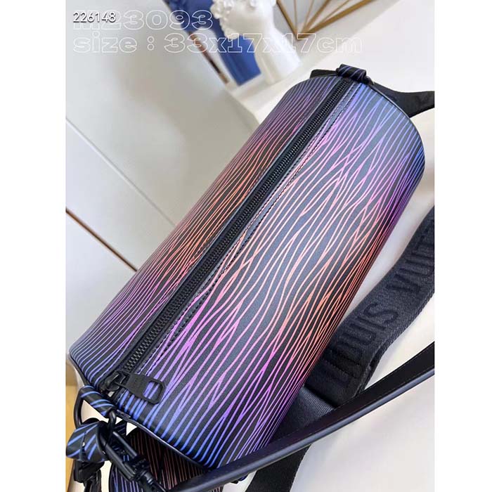 Louis Vuitton LV Unisex Soft Polochon MM Gradient Electric Sun Calf Leather Textile Lining
