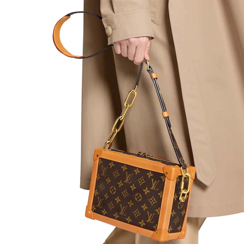 Louis Vuitton LV Unisex Soft Trunk Bag Monogram Coated Canvas-Brown