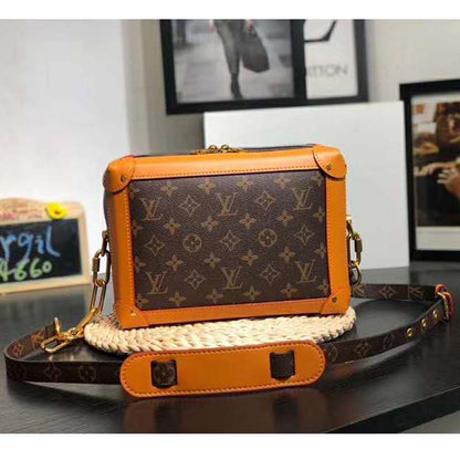 Louis Vuitton LV Unisex Soft Trunk Bag Monogram Coated Canvas-Brown