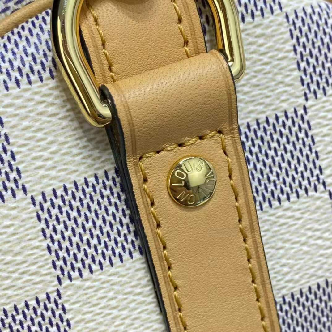 Louis Vuitton LV Unisex Speedy 30 Bandoulière Blue Damier Azur Coated Canvas