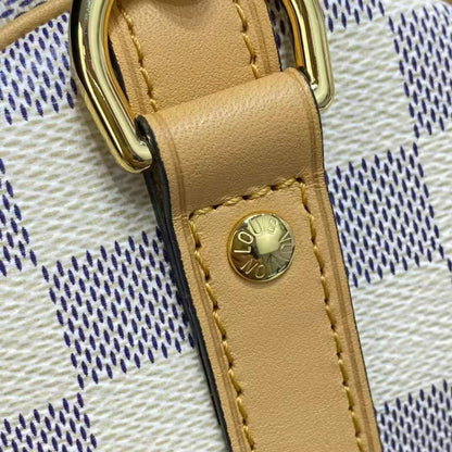 Louis Vuitton LV Unisex Speedy 30 Bandoulière Blue Damier Azur Coated Canvas