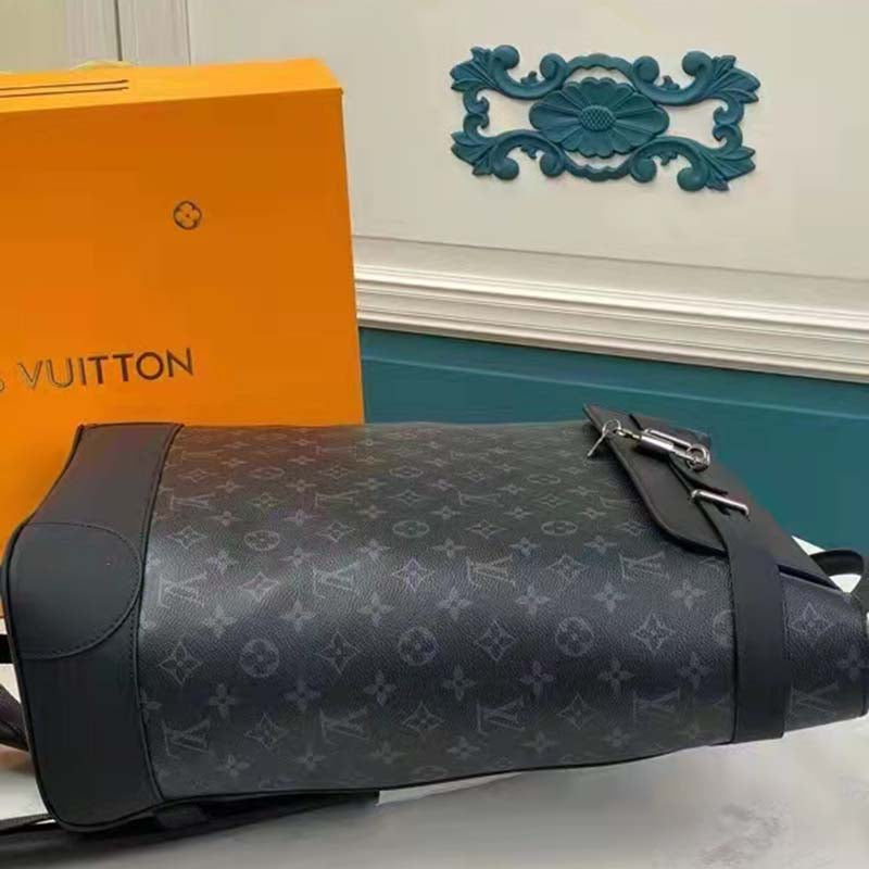 Louis Vuitton LV Unisex Steamer Backpack Black Monogram Eclipse Canvas