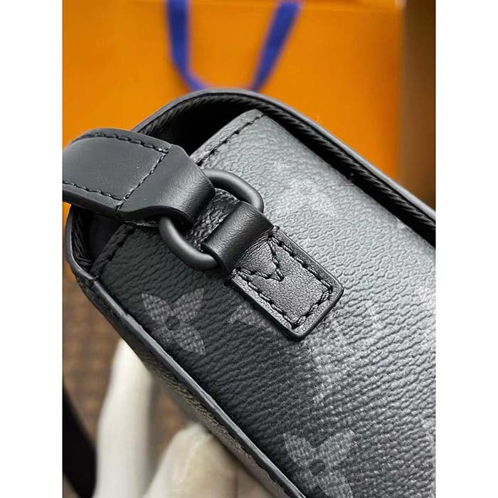 Louis Vuitton LV Unisex Steamer Wearable Wallet Black Monogram Eclipse Coated Canvas Cowhide Leather