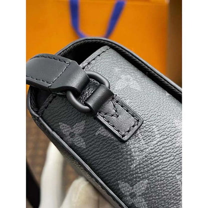 Louis Vuitton LV Unisex Steamer Wearable Wallet Black Monogram Eclipse Coated Canvas Cowhide Leather
