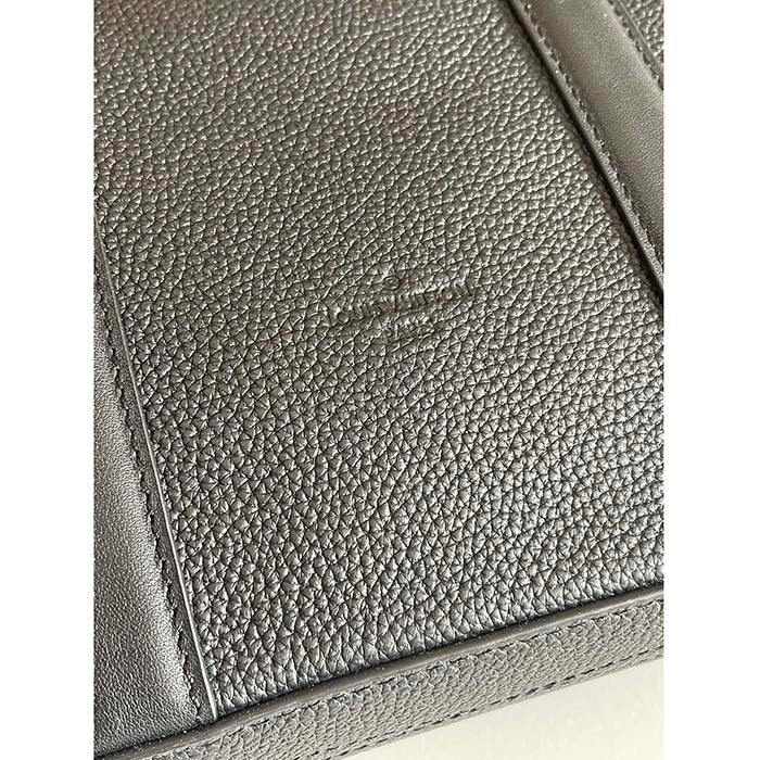 Louis Vuitton LV Unisex Takeoff Briefcase Black Grained Calf Leather Cowhide Textile Lining