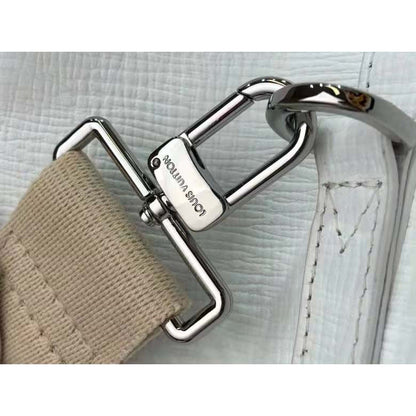 Louis Vuitton LV Unisex Tote Journey White Cowhide Leather Textile Lining