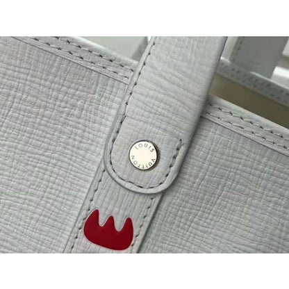 Louis Vuitton LV Unisex Tote Journey White Cowhide Leather Textile Lining
