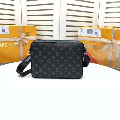 Louis Vuitton LV Unisex Trio Messenger Bag Monogram Eclipse Coated Canvas Monogram Eclipse