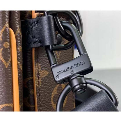 Louis Vuitton LV Unisex Trio Messenger Radiant Sun Monogram Macassar Coated Canvas