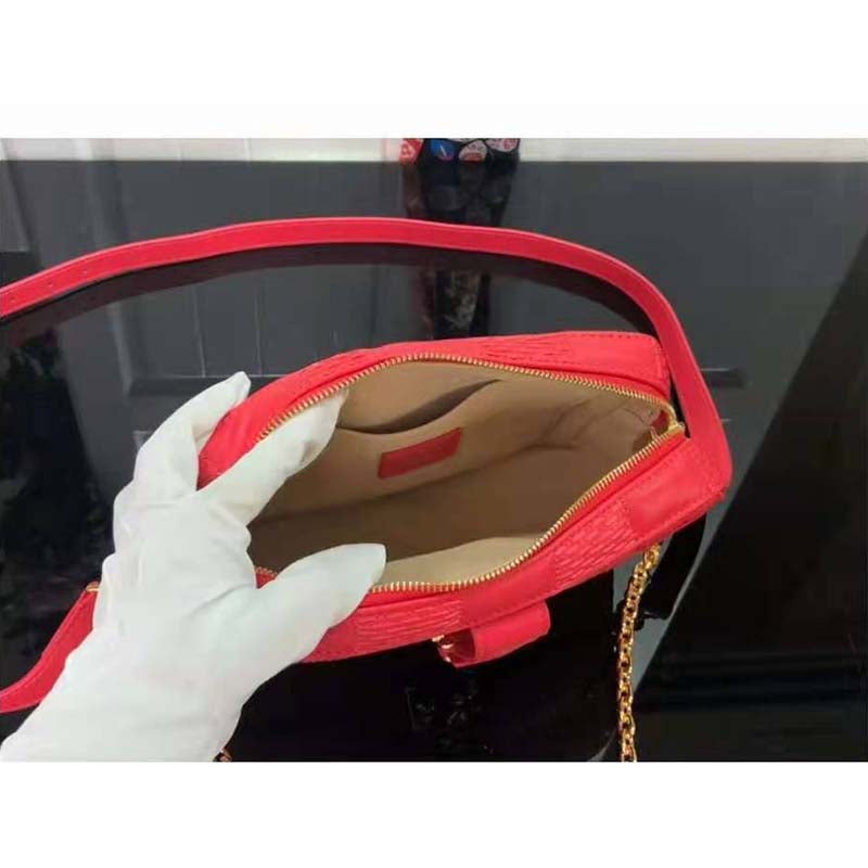 Louis Vuitton LV Unisex Troca PM Handbag Pink Damier Quilt Lambskin Calfskin