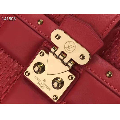 Louis Vuitton LV Unisex Troca PM Handbag Pink Damier Quilt Lambskin Calfskin
