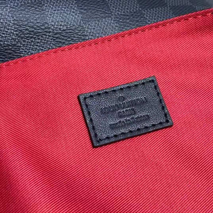 Louis Vuitton LV Unisex Utility Backpack Damier Graphite Coated Canvas Cowhide Leather
