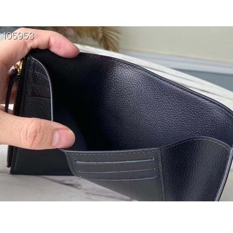 Louis Vuitton LV Unisex Victorine Wallet Black Monogram Empreinte Embossed Supple Grained Cowhide