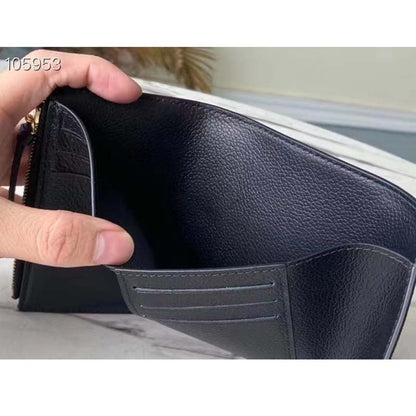 Louis Vuitton LV Unisex Victorine Wallet Black Monogram Empreinte Embossed Supple Grained Cowhide
