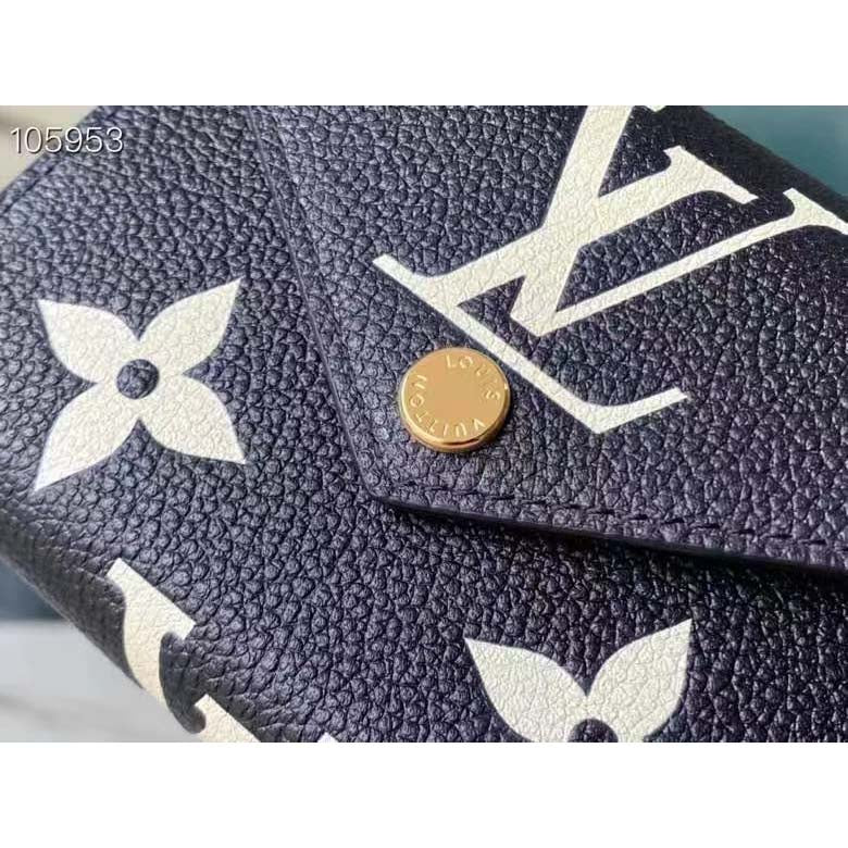 Louis Vuitton LV Unisex Victorine Wallet Black Monogram Empreinte Embossed Supple Grained Cowhide