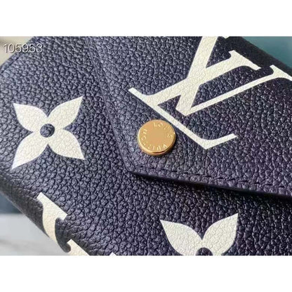 Louis Vuitton LV Unisex Victorine Wallet Black Monogram Empreinte Embossed Supple Grained Cowhide