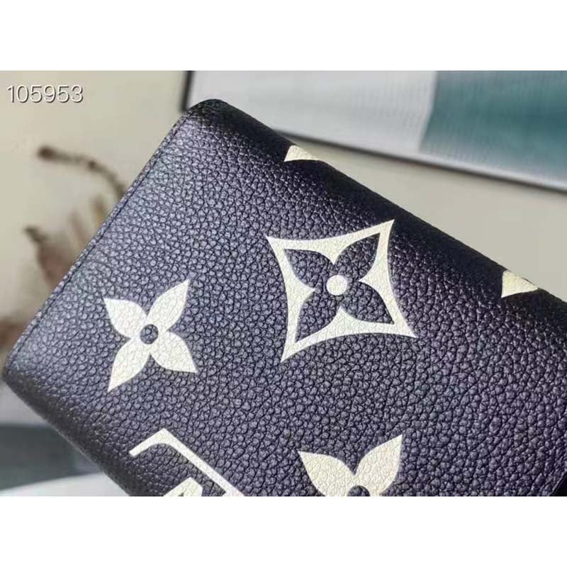 Louis Vuitton LV Unisex Victorine Wallet Black Monogram Empreinte Embossed Supple Grained Cowhide