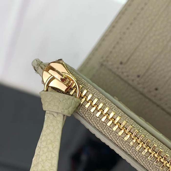 Louis Vuitton LV Unisex Victorine Wallet Cream Monogram Empreinte Embossed Supple Grained Cowhide Leather