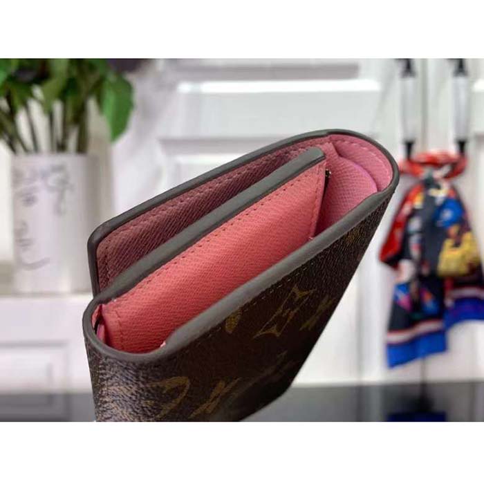 Louis Vuitton LV Unisex Victorine Wallet Pink Monogram Coated Canvas Grained Cowhide Leather