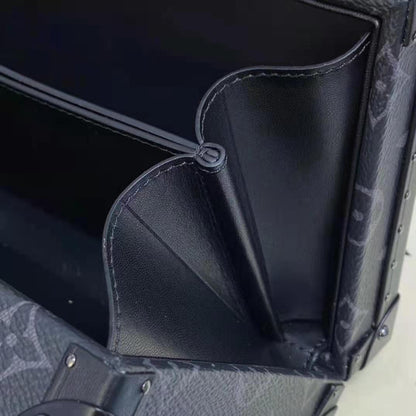 Louis Vuitton LV Unisex Wallet Trunk Grey Monogram Coated Canvas Cowhide Leather