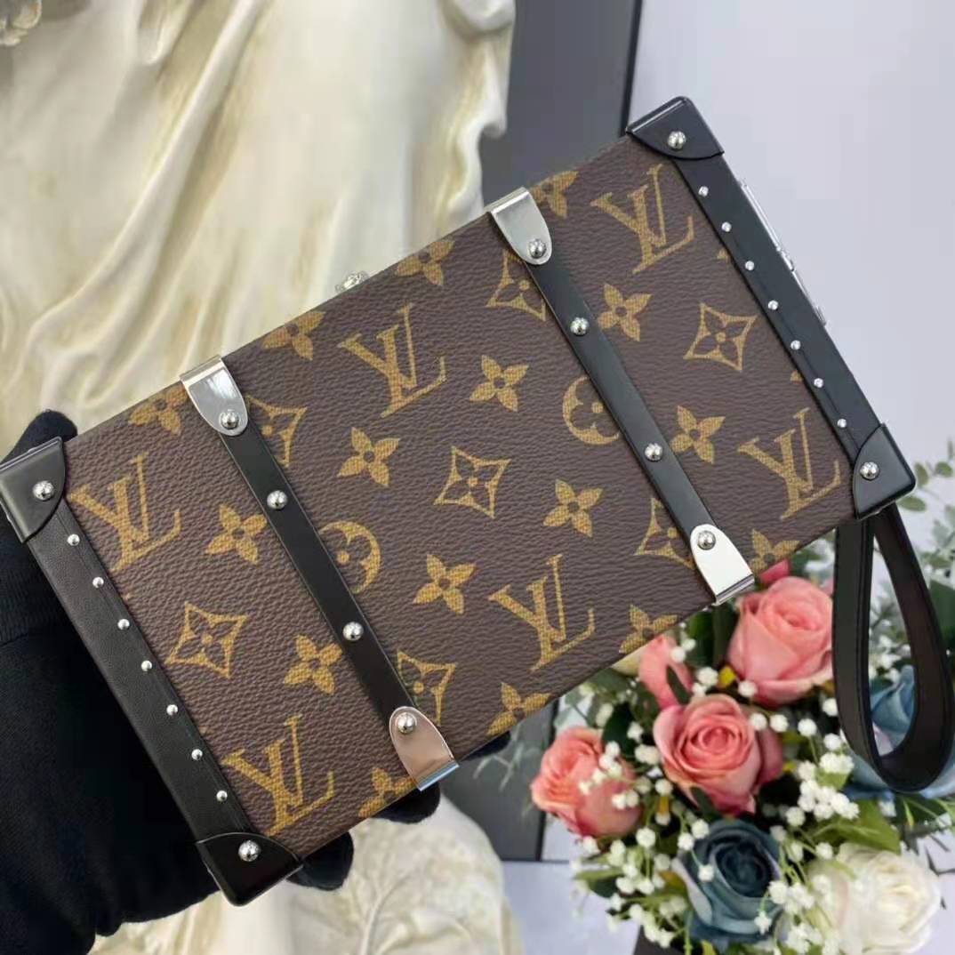 Louis Vuitton LV Unisex Wallet Trunk Monogram Coated Canvas Cowhide Leather