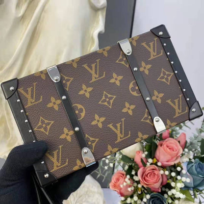 Louis Vuitton LV Unisex Wallet Trunk Monogram Coated Canvas Cowhide Leather