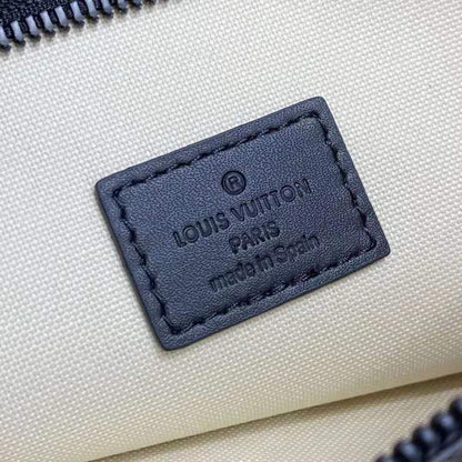 Louis Vuitton LV Unisex WeekEnd Tote GM Monogram Macassar Coated Canvas Cowhide Leather