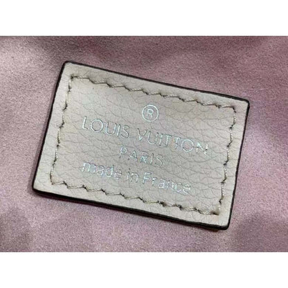 Louis Vuitton LV Women Why Knot PM Handbag Cream Beige Perforated Mahina Calf Leather