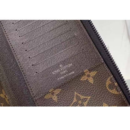 Louis Vuitton LV Unisex Zippy Vertical Wallet Atlantic Blue Monogram Coated Canvas