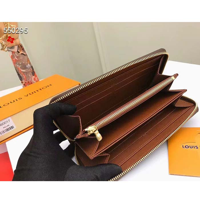 Louis Vuitton LV Unisex Zippy Wallet Brown Monogram Coated Canvas