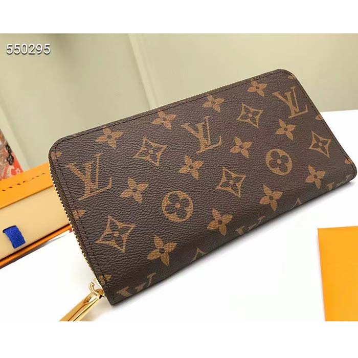 Louis Vuitton LV Unisex Zippy Wallet Brown Monogram Coated Canvas