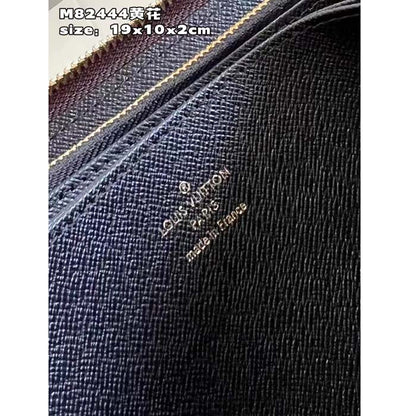 Louis Vuitton LV Unisex Zippy Wallet Monogram Reverse Coated Canvas Cowhide Leather